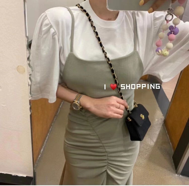 Original price 39.00! [HL] Korean solid color versatile short sleeve T-shirt ys1-9081# WTT