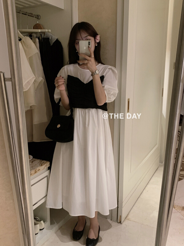 New in early summer! [the day] Han Feng fake two slim dresses 8866# ll