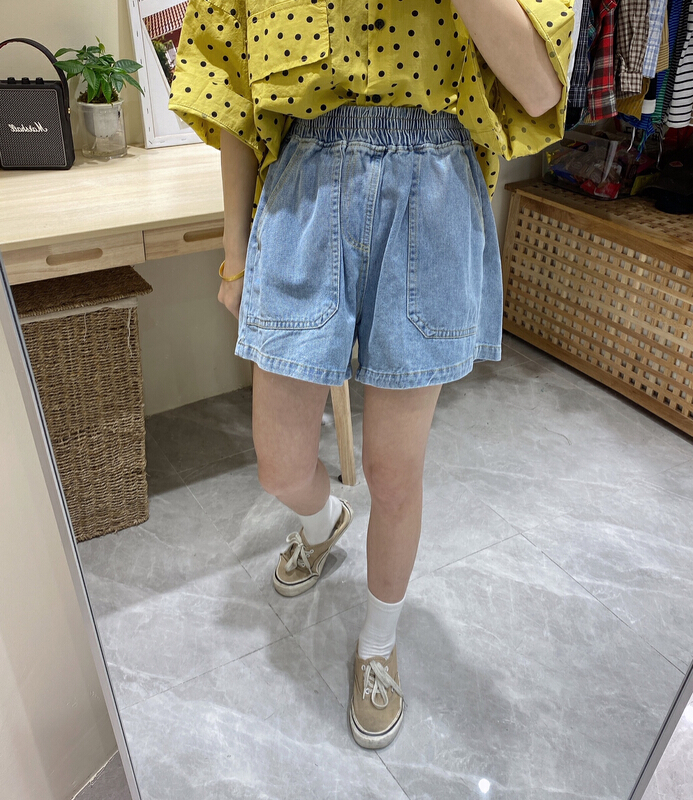 [da. 7] Korean casual Wide Leg Denim Shorts 8858# LSL