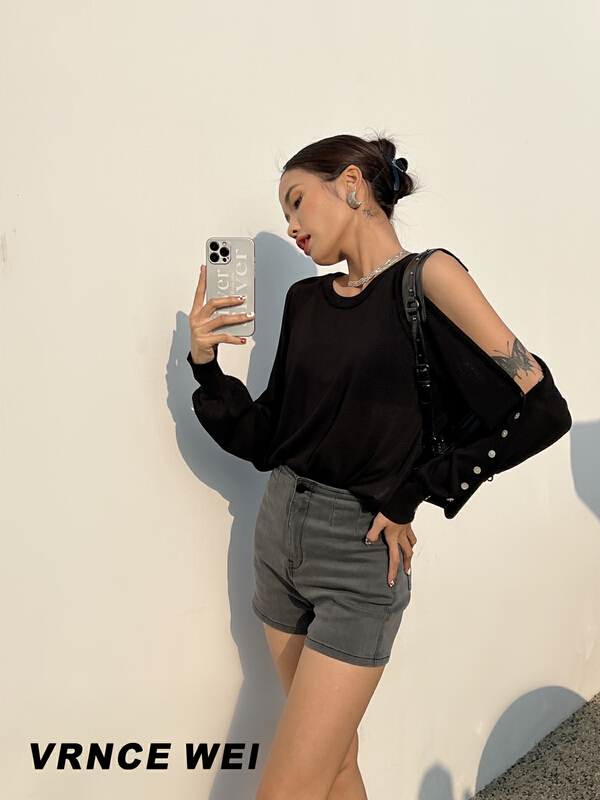 goods in stock! New year in early spring! [Vince] Korean simple solid color sunscreen shirt 7230# XYJ