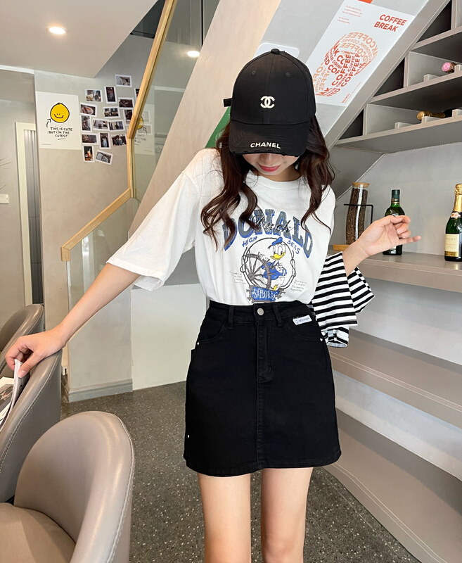 [en Xier] Korean version versatile slim denim skirt k1218# L