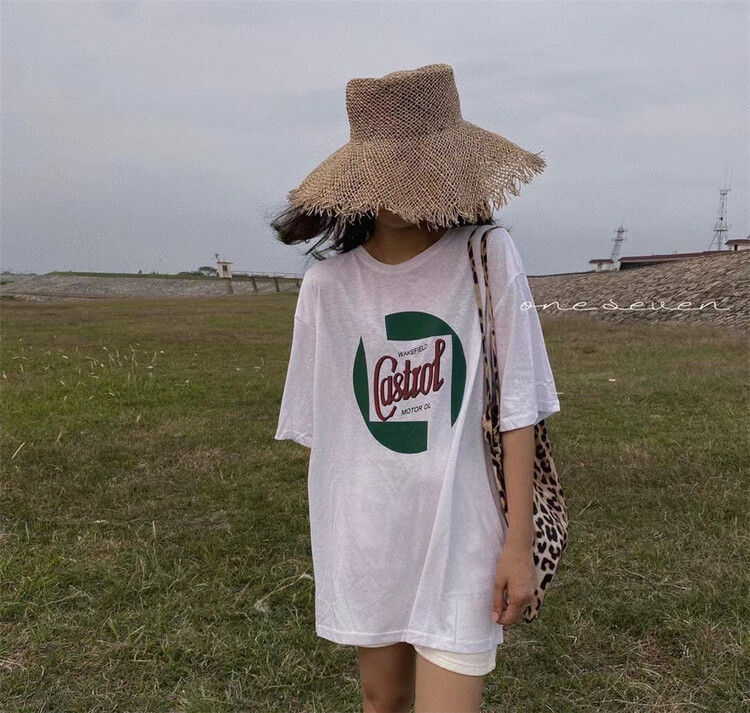 [one seven] letter print fashion short sleeve T-shirt t5806# LSL