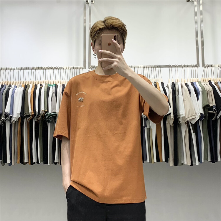 New in early summer! [wild club] round neck loose print short sleeve T-shirt c30020# ZZL