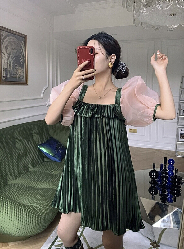 [AC] fashionable, sweet and casual Pleated Dress 6850# JJ