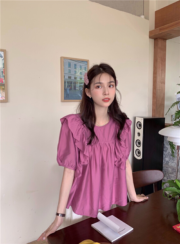 New in early summer! [timely rain] Han Feng ins vigorous girl simple shirt 6467# WPL