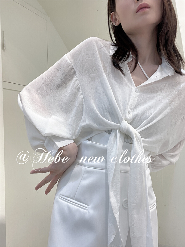 [Hebe] Korean fashion bandage sunscreen shirt 8907# XYJ