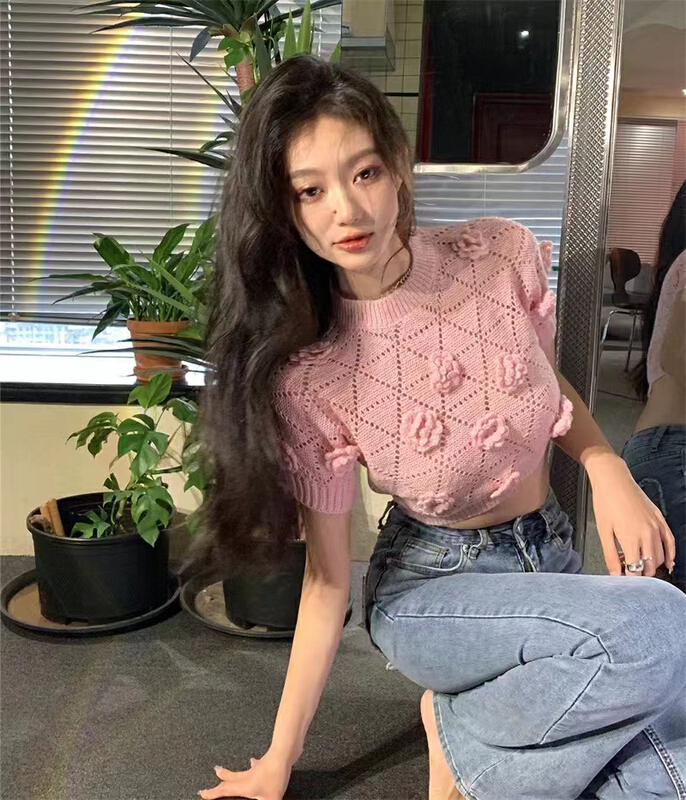 goods in stock! New in early summer! [I do do] Korean Pullover short sleeved shirt (only for tops) 8056# cqw