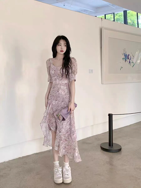 [are studio] design sense square collar floral dress 81150# zxx