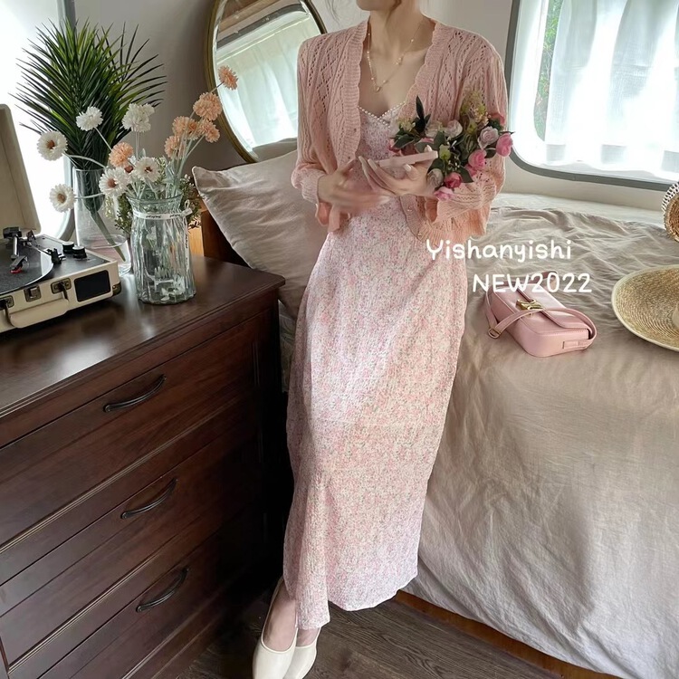 [Yi Shan Yi Shi] Korean lady floral suspender dress 1268# hjy