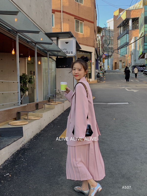 New year in early spring! [alive] Korean style suit + loose and thin pleated skirt suit (only suit) 1291512979# jhy