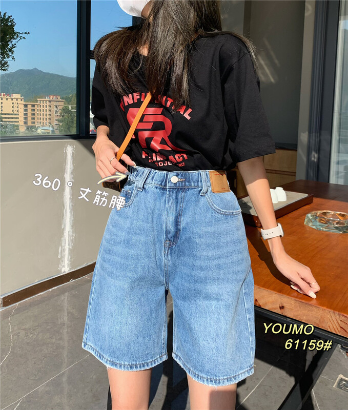 New summer style! [suxinlan] label design sense retro aging denim shorts 61159# LSL
