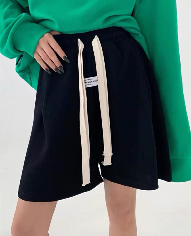 New in early summer! [1000 degrees] large drawstring belt standard elastic sports casual shorts 1103# LSW