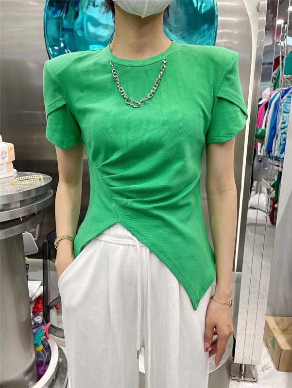 New in early summer! [Anan] chain design sense niche short sleeve T-shirt 5005# XYJ