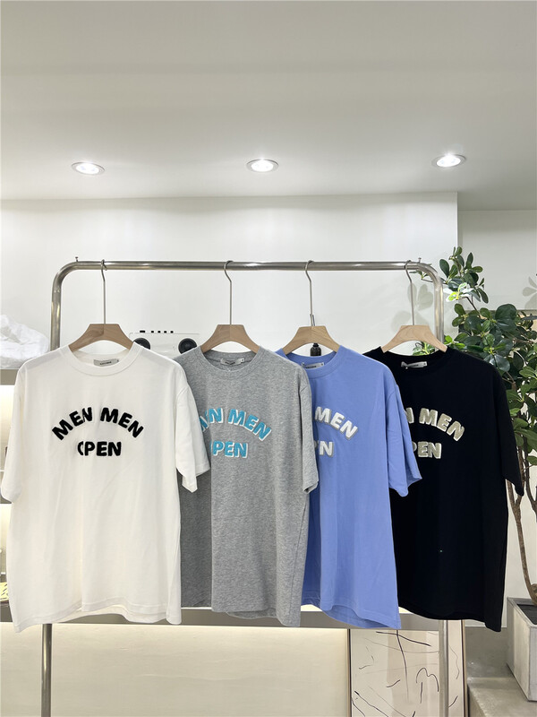 New in early summer! [Jaja] round neck loose flocking letter short sleeve T-shirt 15526# ZZL