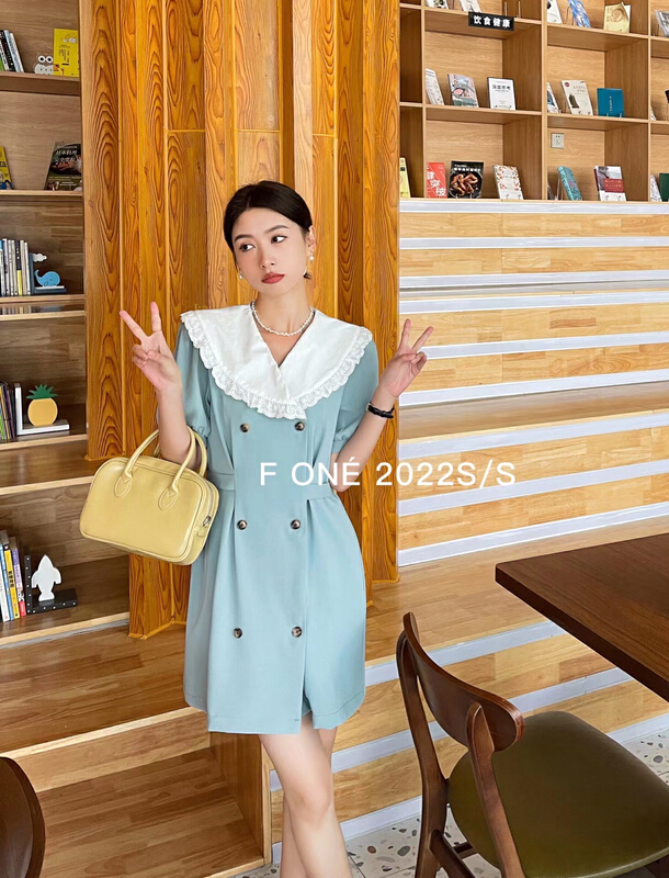 New in early summer! [f one] lady temperament baby collar suit dress (with detachable collar) 56180# WPL
