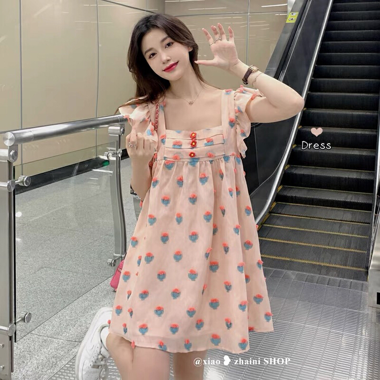 goods in stock! New in early summer! [jun.t] French sweet floral dress (excluding matching) 5830# PCZ