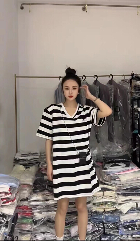 [Hello] embroidery versatile simple dress (with key bag) ys-6350# lwy