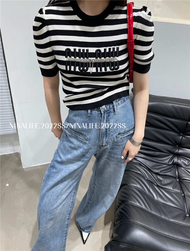 [Nina life] letter slim knit 22035# zxl