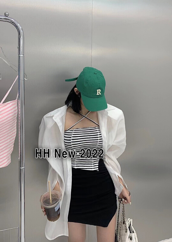 [HH] casual letter printed embroidered shirt + irregular Vest + Hip Wrap Skirt Suit 8265# LSL