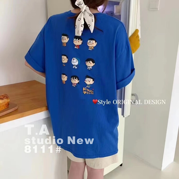 [TA +] Korean cartoon printed short sleeve T-shirt 08111# XYY