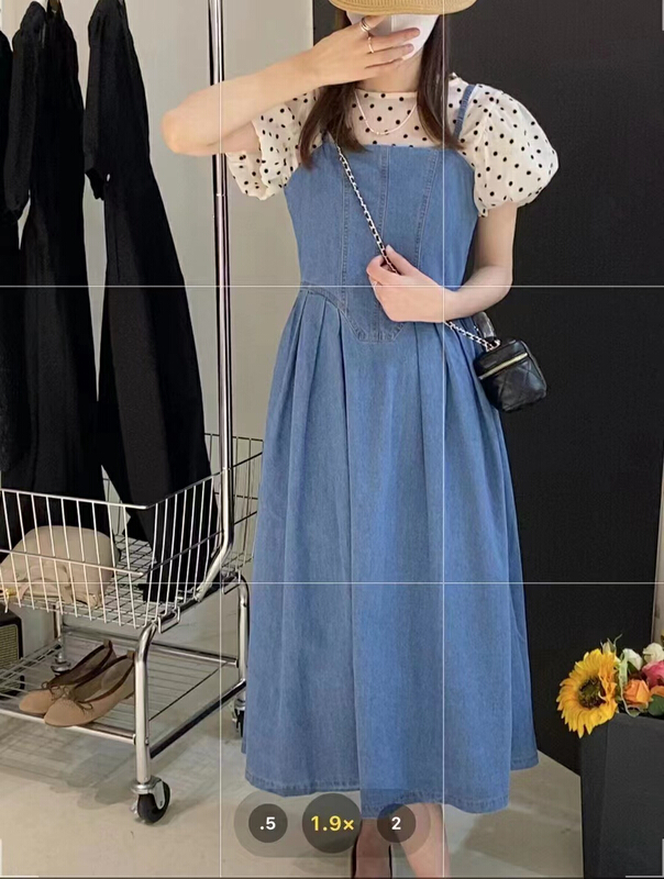 [Zoe Zoe] Korean style wash denim waist slim dress c682# L