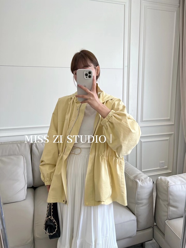 [miss Zi] Korean loose tooling hooded short coat ys1-2209# cqw