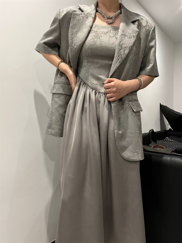 [Chuangyi] heavy industry jacquard suspender dress 5529-1# LSW