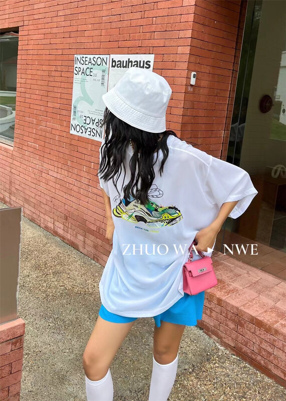[buyer Yan Xuan zhuowa] personalized print loose short sleeve T-shirt 6169# Cl