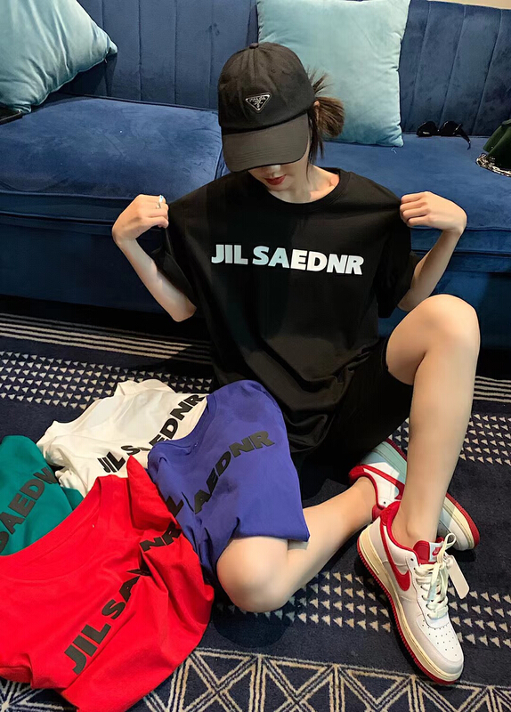New in early summer! [Yuanxi] large letter round neck short sleeve T-shirt 716# LSL