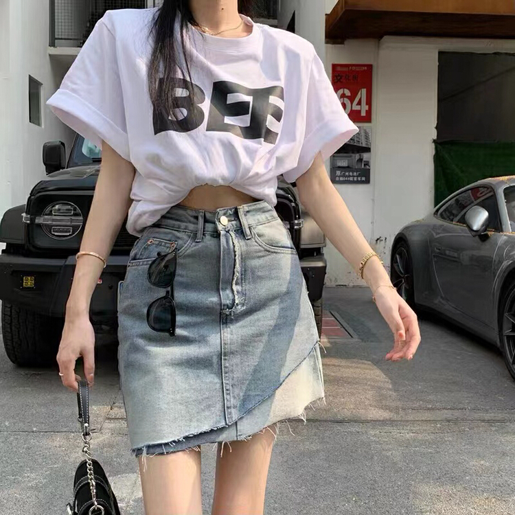 [queen] Korean slim irregular skirt a69228# ozq