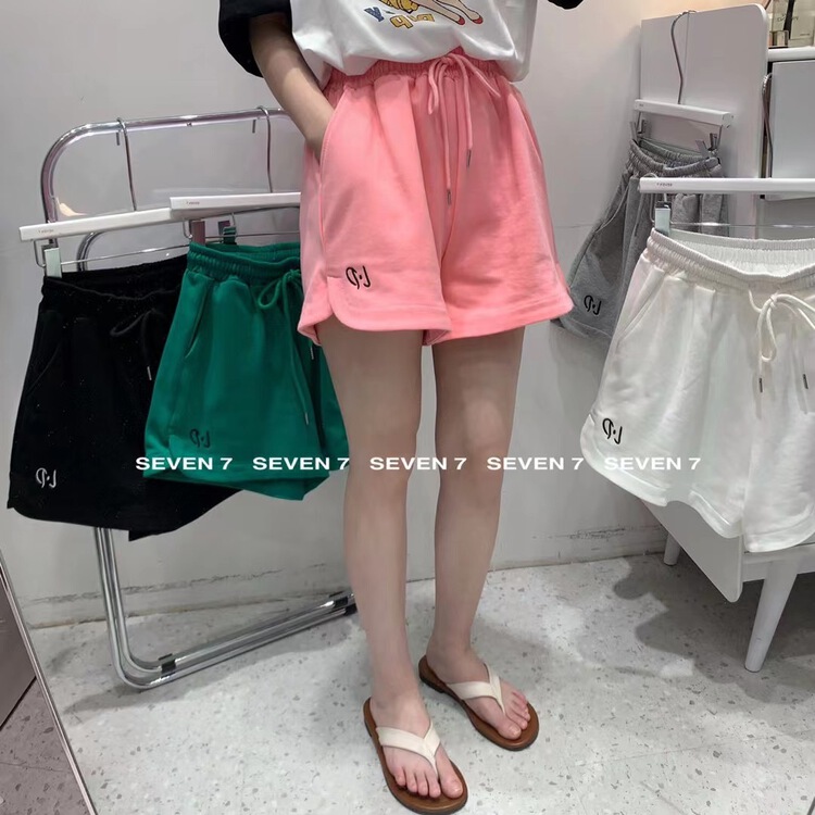 [seven 7] Korean lettered embroidery casual shorts 8176# WTT