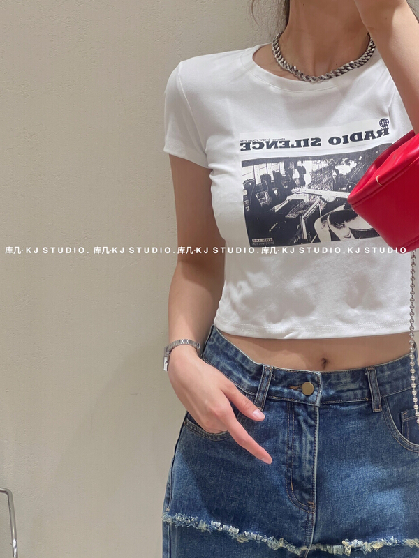 New in early summer! [kJ] simple casual small short sleeved T-shirt 3265# zxl