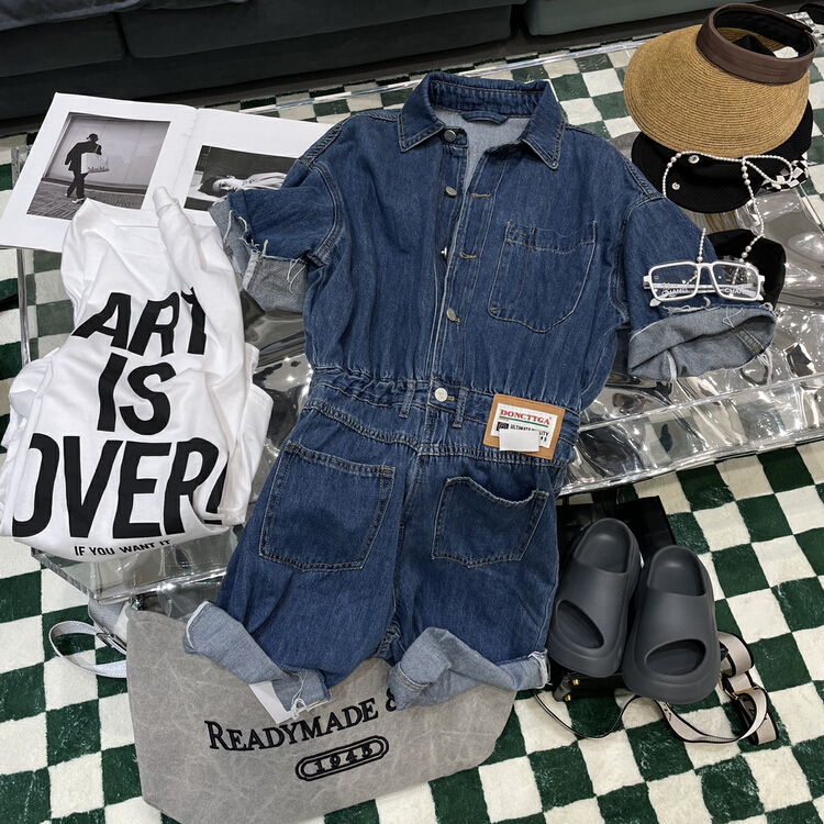 [bobo1972] Korean branded denim jumpsuit-cl216320# ozq