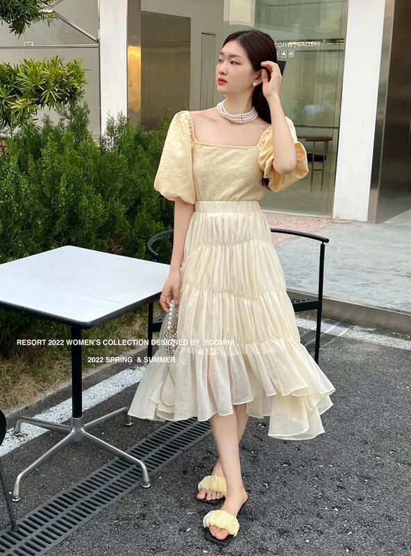 goods in stock! Wpc169 loose waist skirt