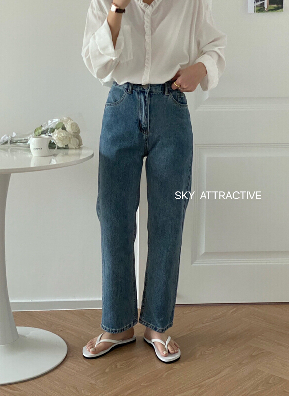 [sky] Korean straight jeans 2858# HBx
