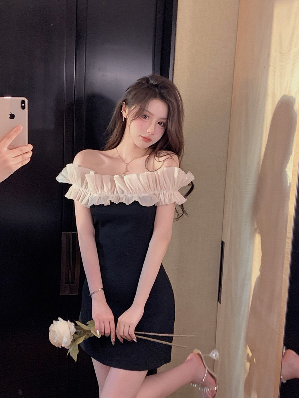 [millet +] celebrity style one shoulder two dress 1060# WPL