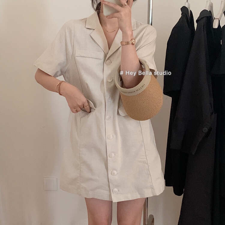 New in early summer! [hey Bella] casual commuter loose dress b1322# ll