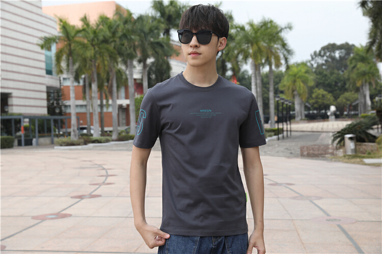 New year in early spring! [aoshilong] round neck letter printing versatile short sleeve T-shirt ls3578# ZZL