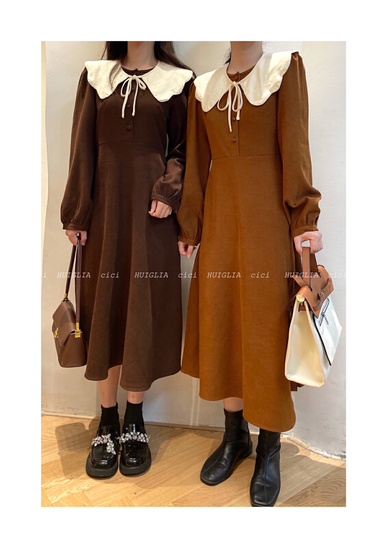 goods in stock! [Cinderella CICI] Korean Vintage corduroy dress (without shawl) ys1-ys2-8825# ZSY