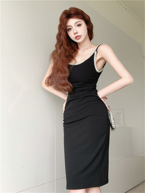 [DS +] little women's slim dress with suspenders 3148# JJ