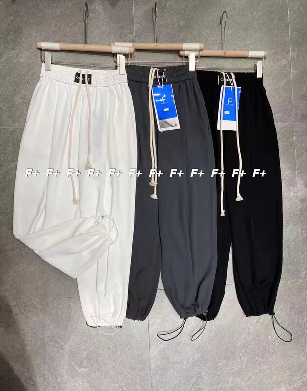 【F】 Korean legged drawstring label casual pants 6691\hbx
