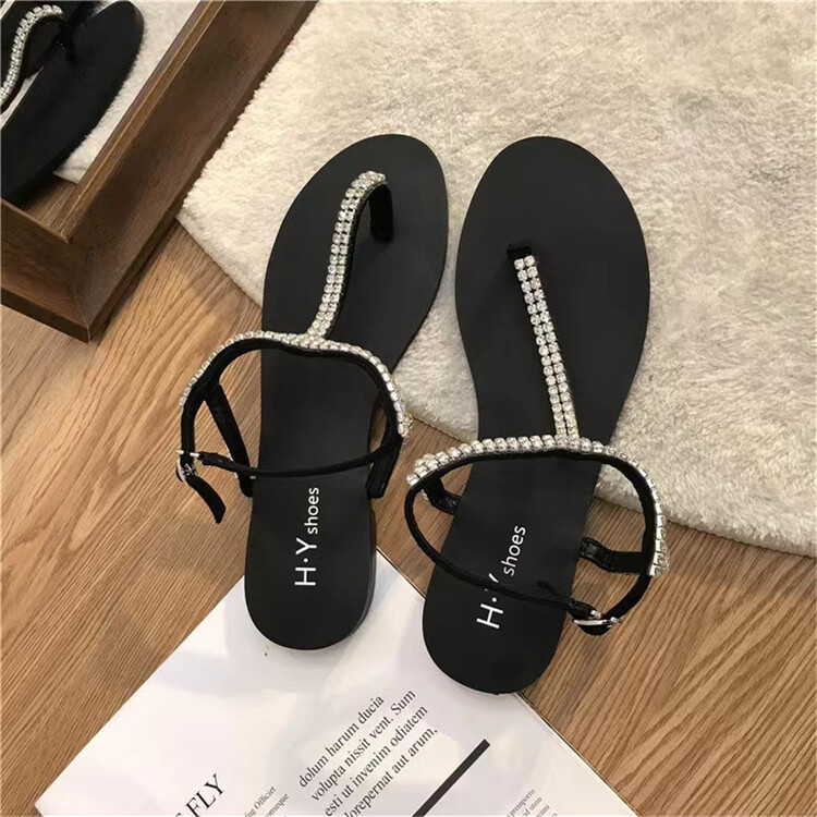 [DS. Gift] heavy industry design retro low flat heel sandals 5256# LSL