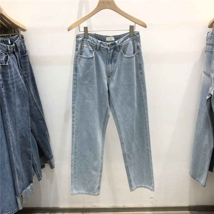 New year in early spring! [x.t] simple solid color single button jeans 1256# ZZL