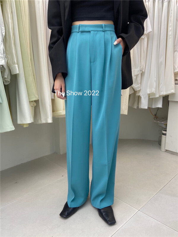 [the show] Korean high waist loose and thin trousers 60181# CLS