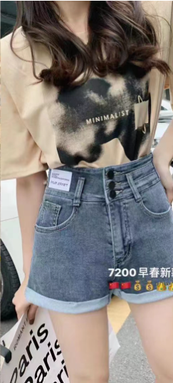 New year in early spring! [J-star] Korean simple and versatile denim shorts 7200# WTT