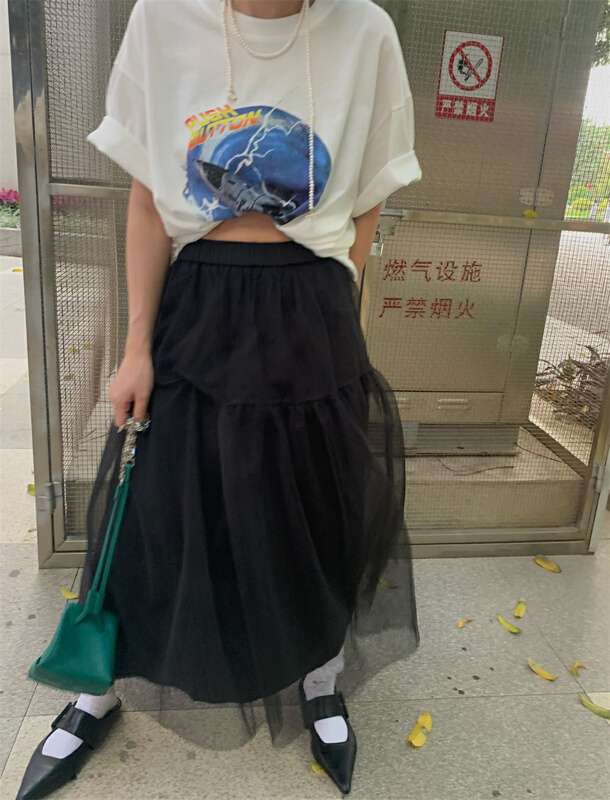 [YST] Korean versatile mesh skirt 3001# XJ