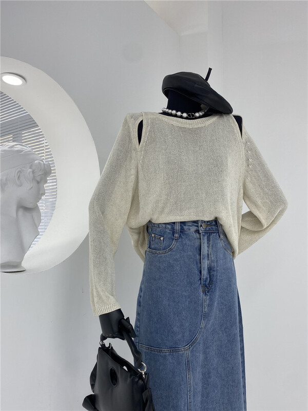 Cxdhh / new in early spring! [soul] Korean round neck loose knit ys1-xc17-bx16053211t# CSX
