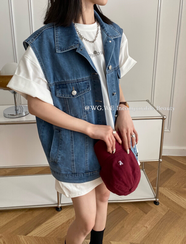 New year in early spring! [wgwe] New Korean Vintage loose vest 1030# PCZ