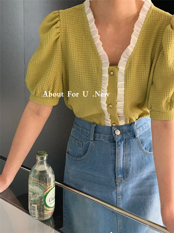 [about for u] stitched lace fashion blouse 66137# lwy