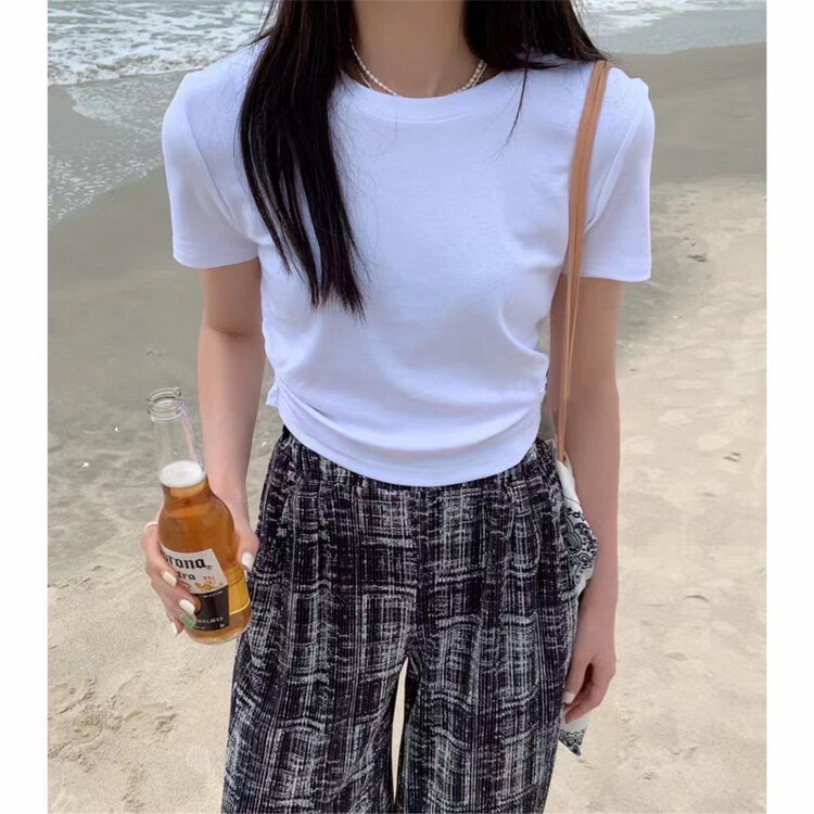 New year in early spring! [an studio] crew neck short comfortable short sleeve T-shirt (T-shirt only) 8692# L